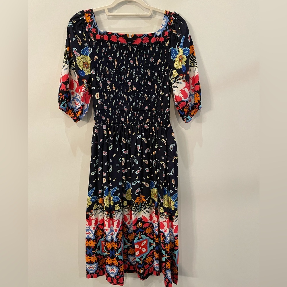 Anthropologie Women's Floral Print Chiffon Puff Sleeve Kayak Maxi Dress Size S - Picture 12 of 13
